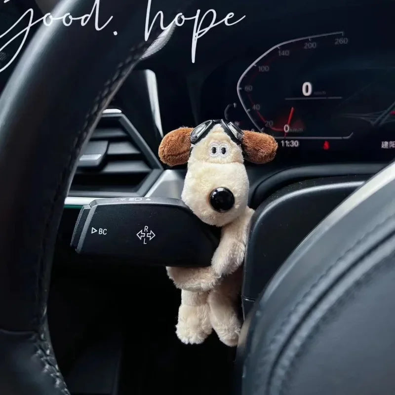 CowLost | product_id-plush-puppy-car-wiper-turn-signal-switch-decoration-cute-dog-clutch-doll-interior-accessory |5