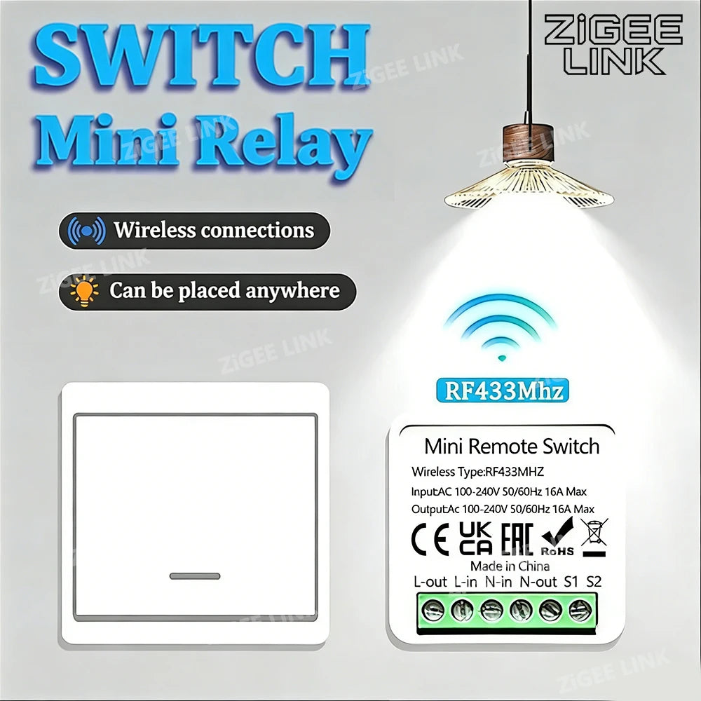 CowLost | fan-remote-controls-product_id-rf-433mhz-wireless-smart-wall-switch-panel-with-mini-relay-receiver-for-led-lights-and-fans |7