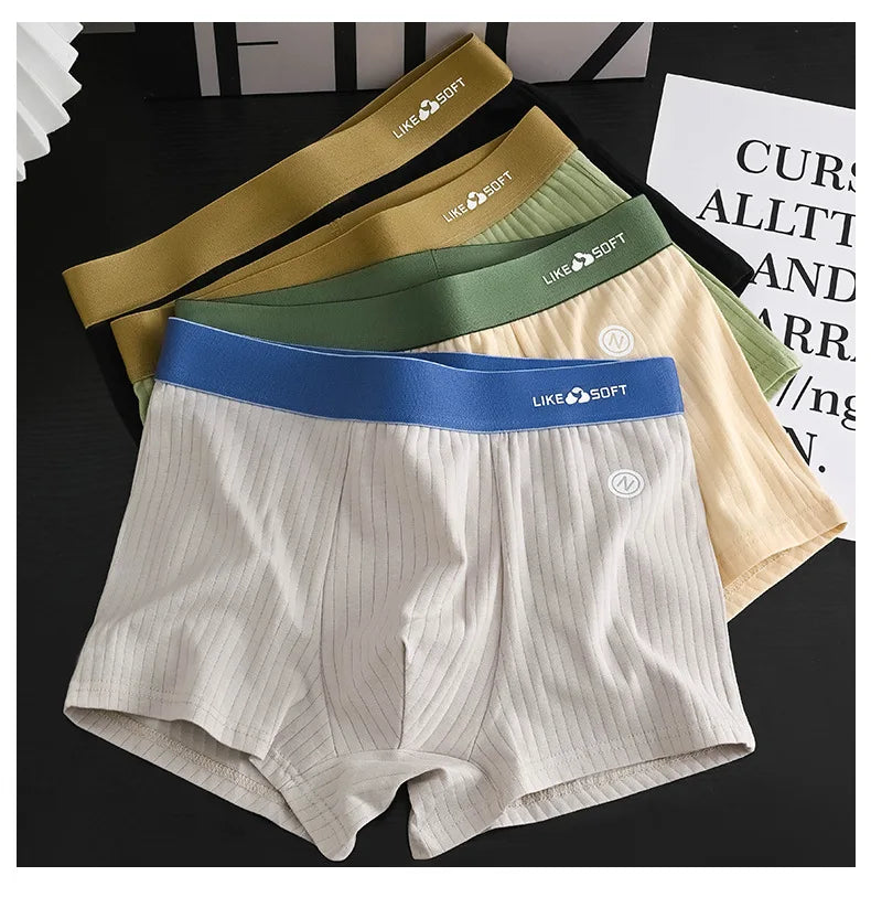 CowLost | 2-pcs-lot-mens-striped-panties-boxer |8