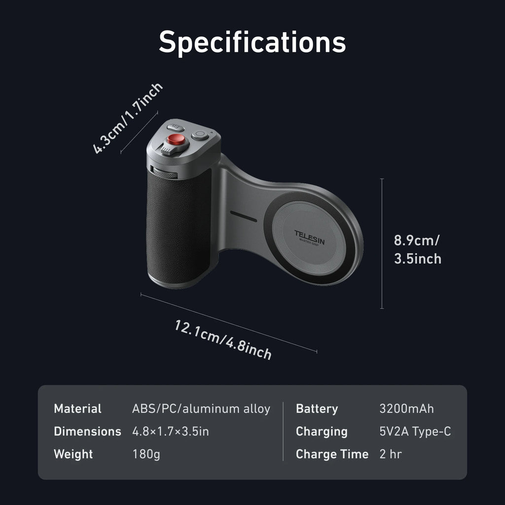 CowLost | telesin-master-grip-set-for-iphone17-pro-max-magnetic-phone-camera-hand-grip |5