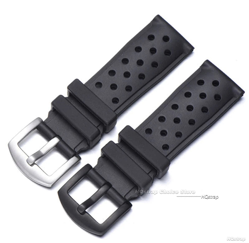 CowLost | black-silicone-wristband-for-tag-heuer-for-racing-f1-waz2113-waterproof-bracelet-22mm-diving-watchband-breathable-replacement |8