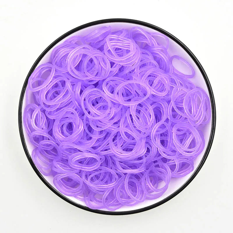 3000pcs Transparent Colored Rubber Loom Bands DIY Bracelet Necklace Toy Gift
