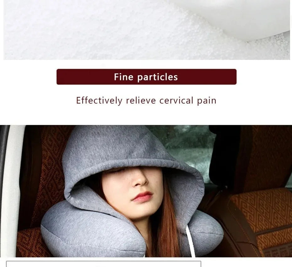 CowLost | travel-pillows-product_id-portable-u-shape-neck-pillow-with-hood-for-travel-and-privacy-protection |11
