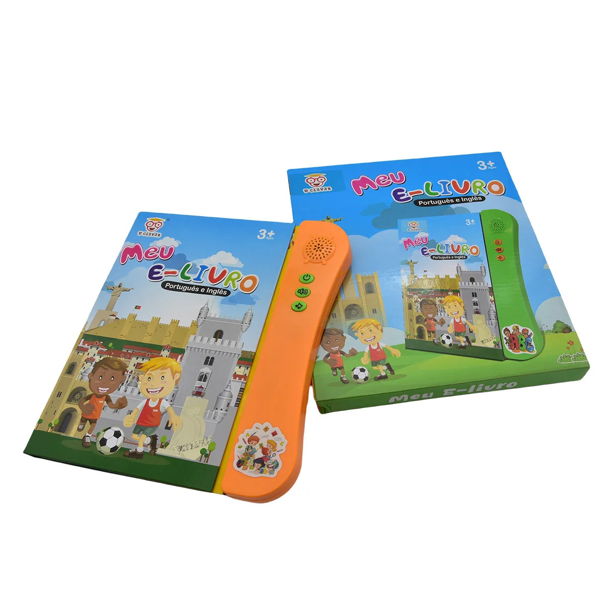 Portuguese English Bilingual Sound Book for Children Alphabet Numbers Animals Fruit Vegetables Educational