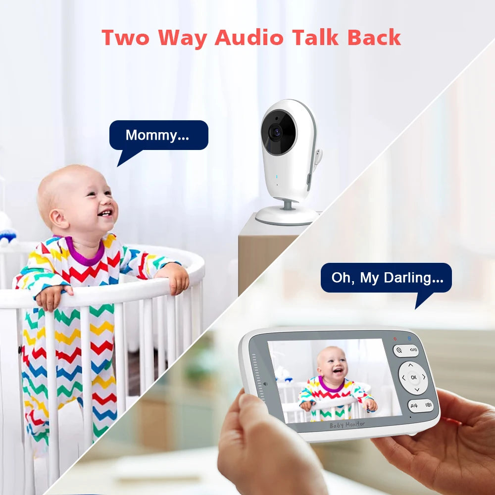 CowLost | 4-0-inch-video-baby-monitor-camera-3x-digital-zoom-two-way-audio-auto-night-vision-720p-hd-security-camera-babysitter-vb615 |4