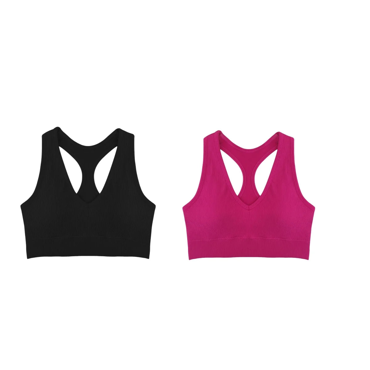 CowLost | product_id-2pcs-seamless-wireless-padded-y-back-breathable-sports-bras-for-women |21