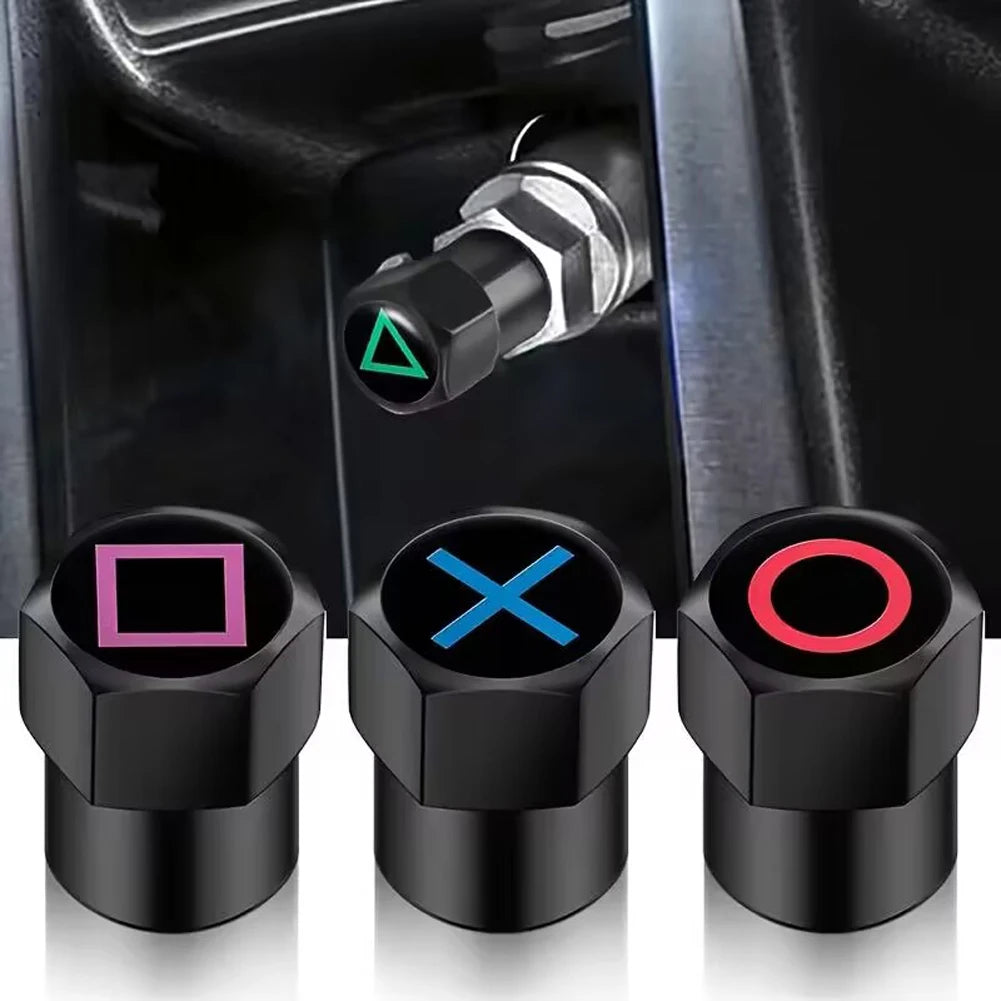 CowLost | product_id-4pc-aluminum-car-tire-valve-caps-xyab-game-button-dustproof |2