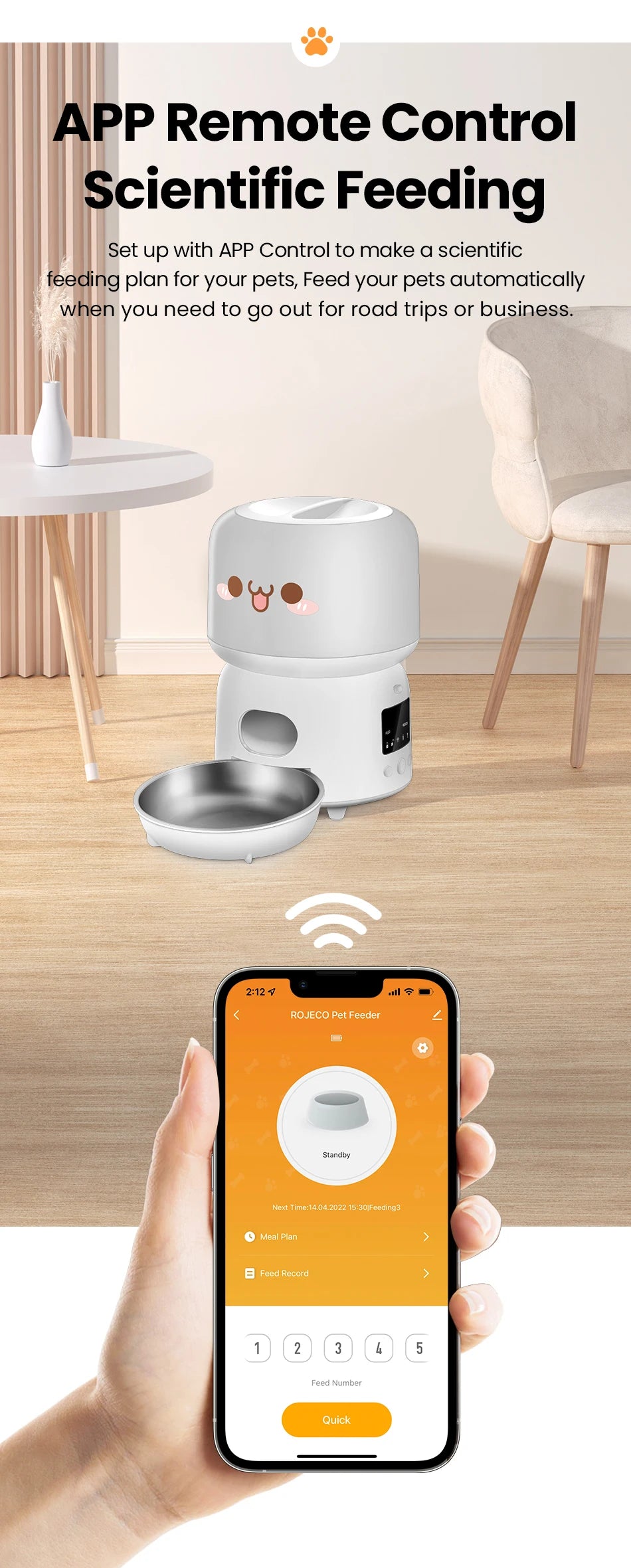 CowLost | cat-food-rojeco-3l-wifi-smart-automatic-cat-feeder-with-app-control |13