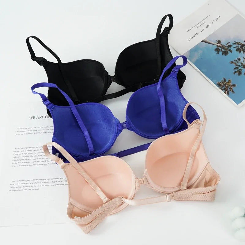 CowLost | sexy-push-up-bra-womens-front-buckle-bras-solid-seamless |1