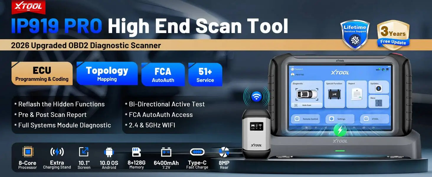 CowLost | xtool-ip919pro-car-diagnostic-tools-bluetooth-wireless-ecu-coding-topology-map-bi-directional-obd-automotive-scan-tool-51-reset |10