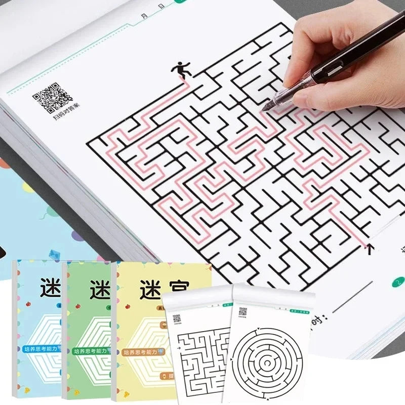 Kids Maze Game Book for Concentration and Intellectual Development Educational Toy Gift