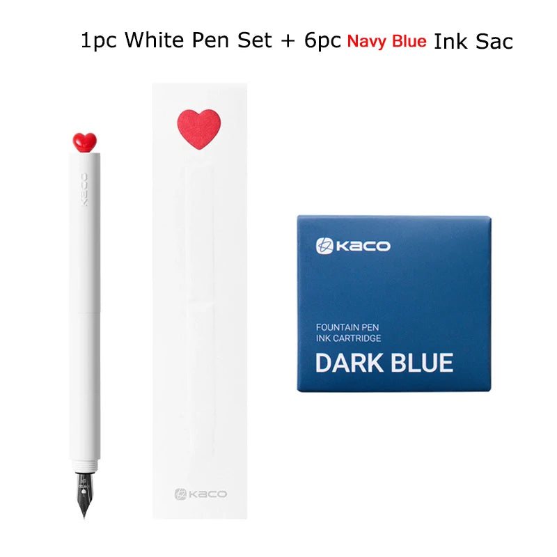 CowLost | product_id-kaco-first-love-fountain-pen-rotating-cap-ef-fine-nib-pocket-size-black-white-smooth-writing-calligraphy-gift |29