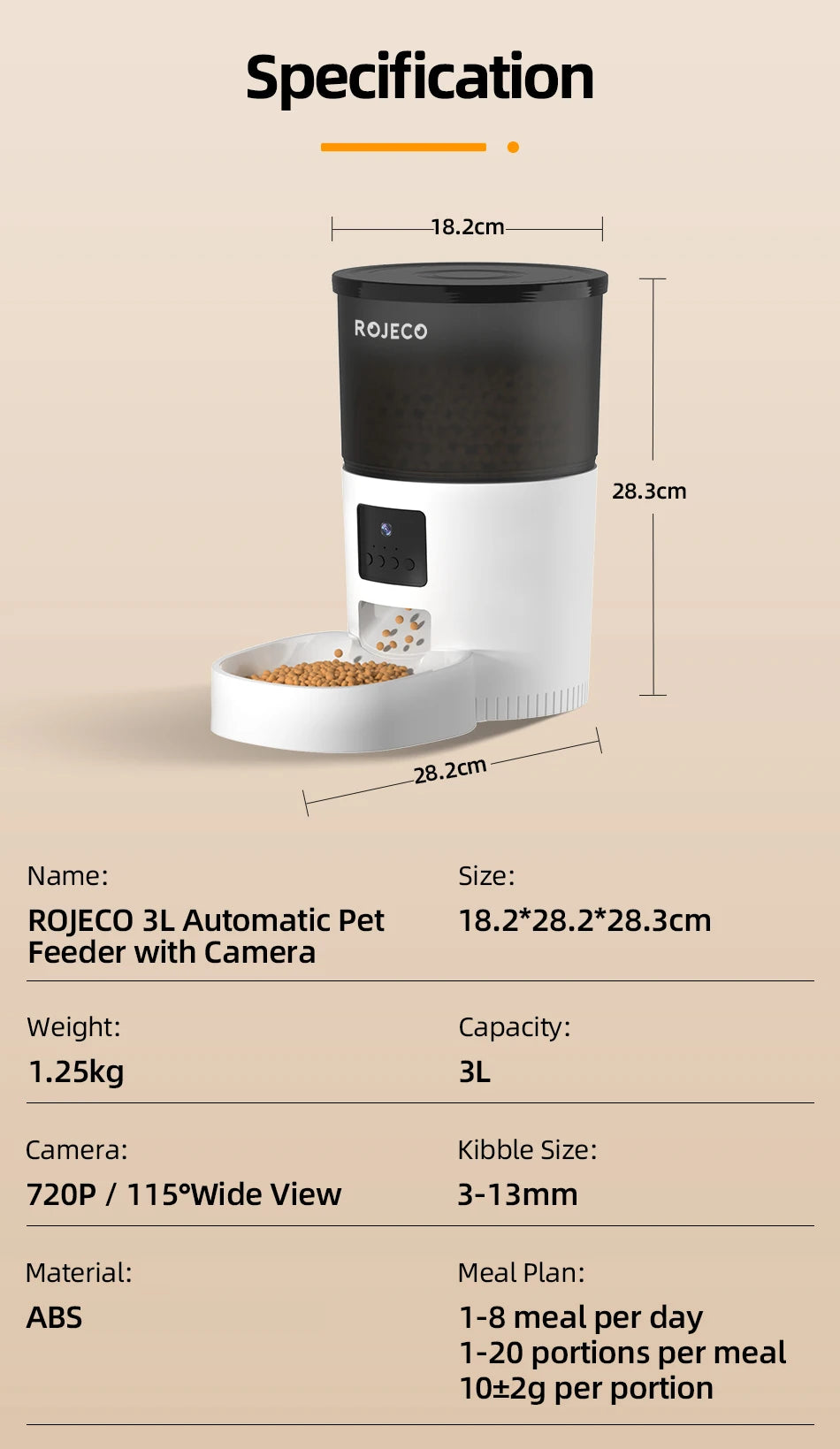 CowLost | 3d-printer-accessories-rojeco-3l-smart-automatic-cat-feeder-with-720p-camera |20