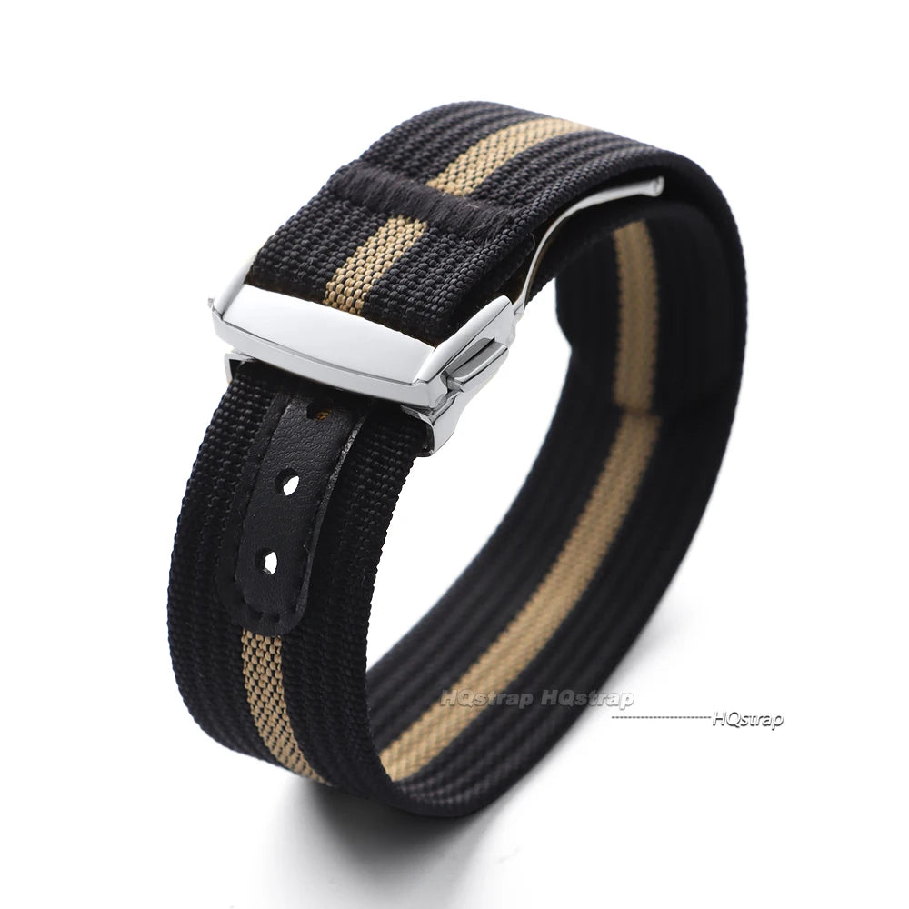 CowLost | product_id-20mm-ribbed-nylon-watch-strap-for-omega-swatch-moonswatch-with-stainless-steel-folding-buckle-unisex-sport-replacement-band |19