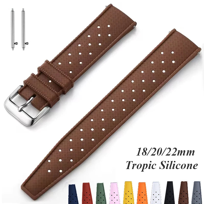 CowLost | product_id-tropic-silicone-quick-release-waterproof-breathable-watchbands-18mm-22mm-for-men-women |1