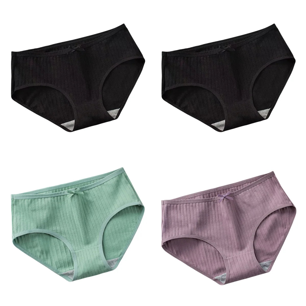 CowLost | product_id-4pcs-womens-low-waist-cotton-breathable-briefs |29