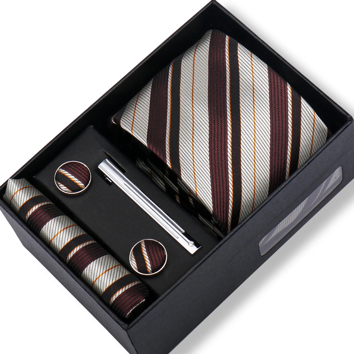 CowLost | tie-men-with-box-top-quality-business-ties-hanky-cufflink-set |92