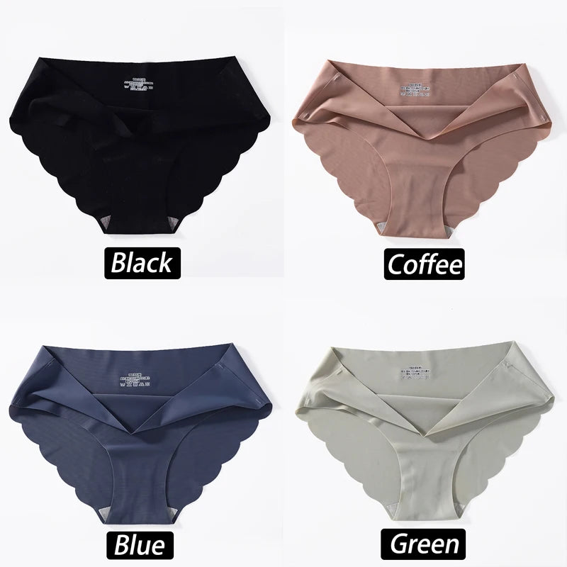 CowLost | activewear-pants-4pcs-seamless-silk-high-waist-briefs-for-women |33