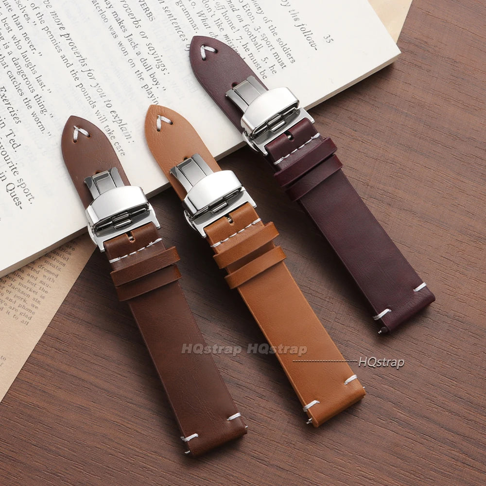 CowLost | bracelets-product_id-quick-release-cowhide-leather-watch-strap-18-22mm-for-omega-seiko-with-butterfly-buckle |3