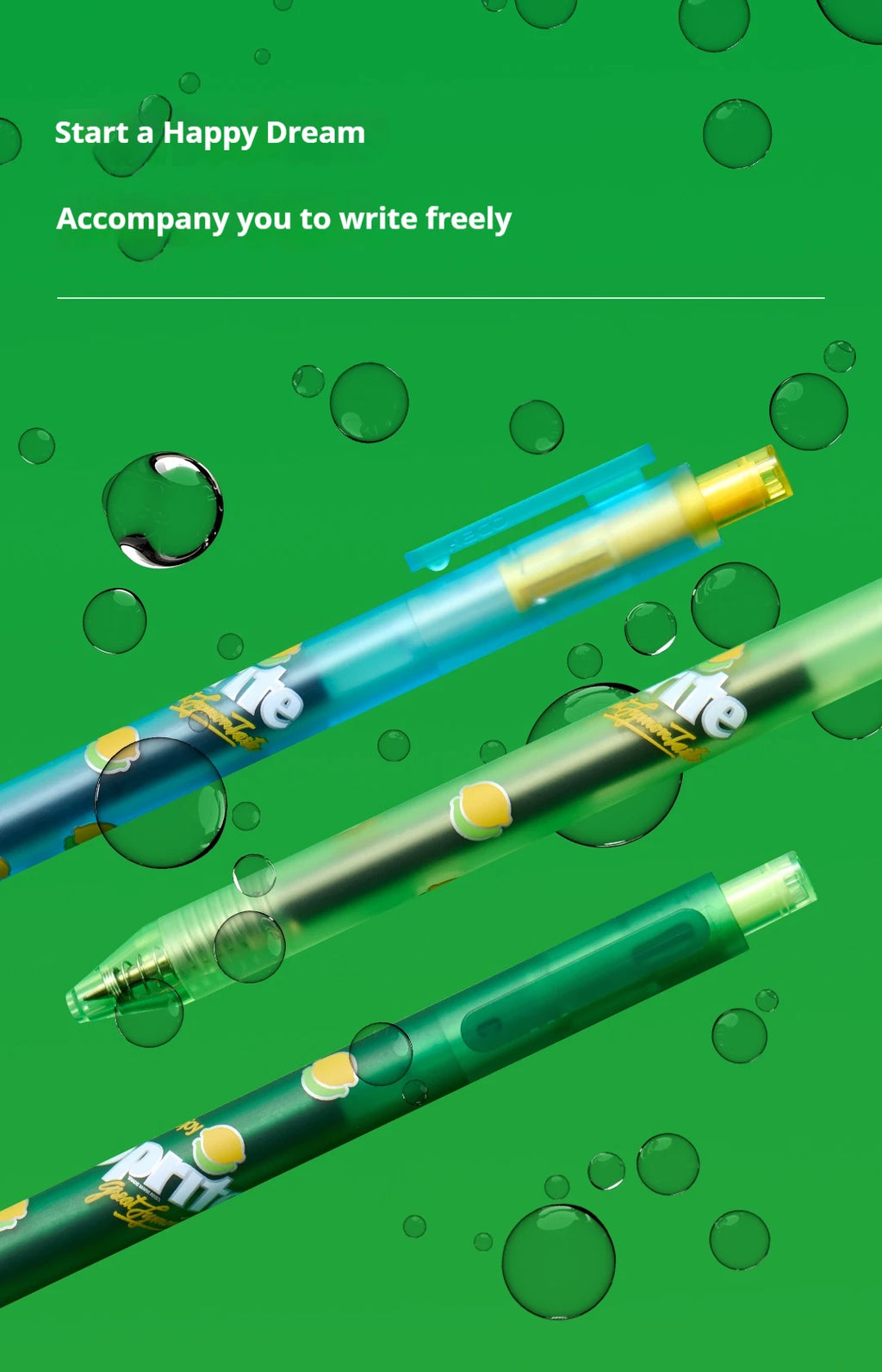 CowLost | product_id-kaco-x-sprite-3-pack-0-5mm-refillable-gel-pens-ultra-smooth-ink-for-office-study |7