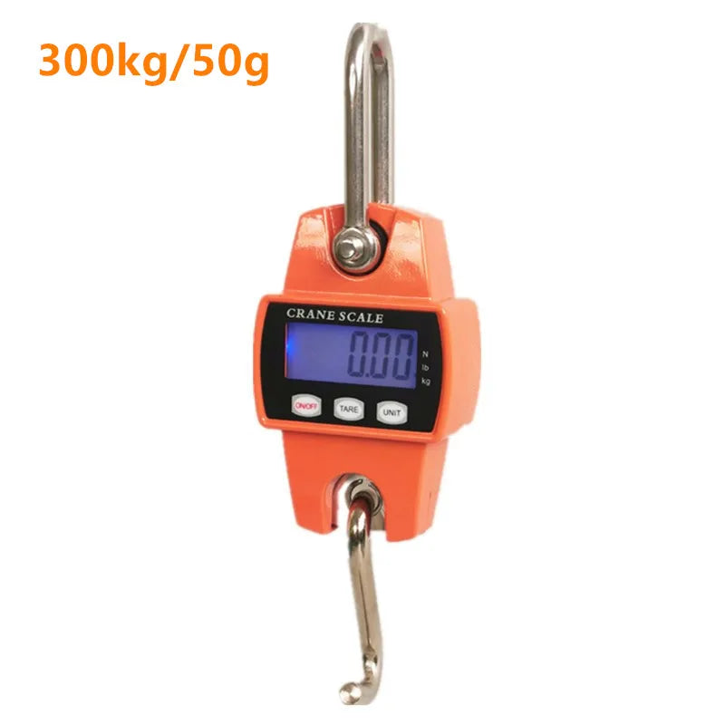 JUANJUAN Digital Crane Scale 300kg-500kg Heavy Duty Hanging Hook Portable Stainless Steel