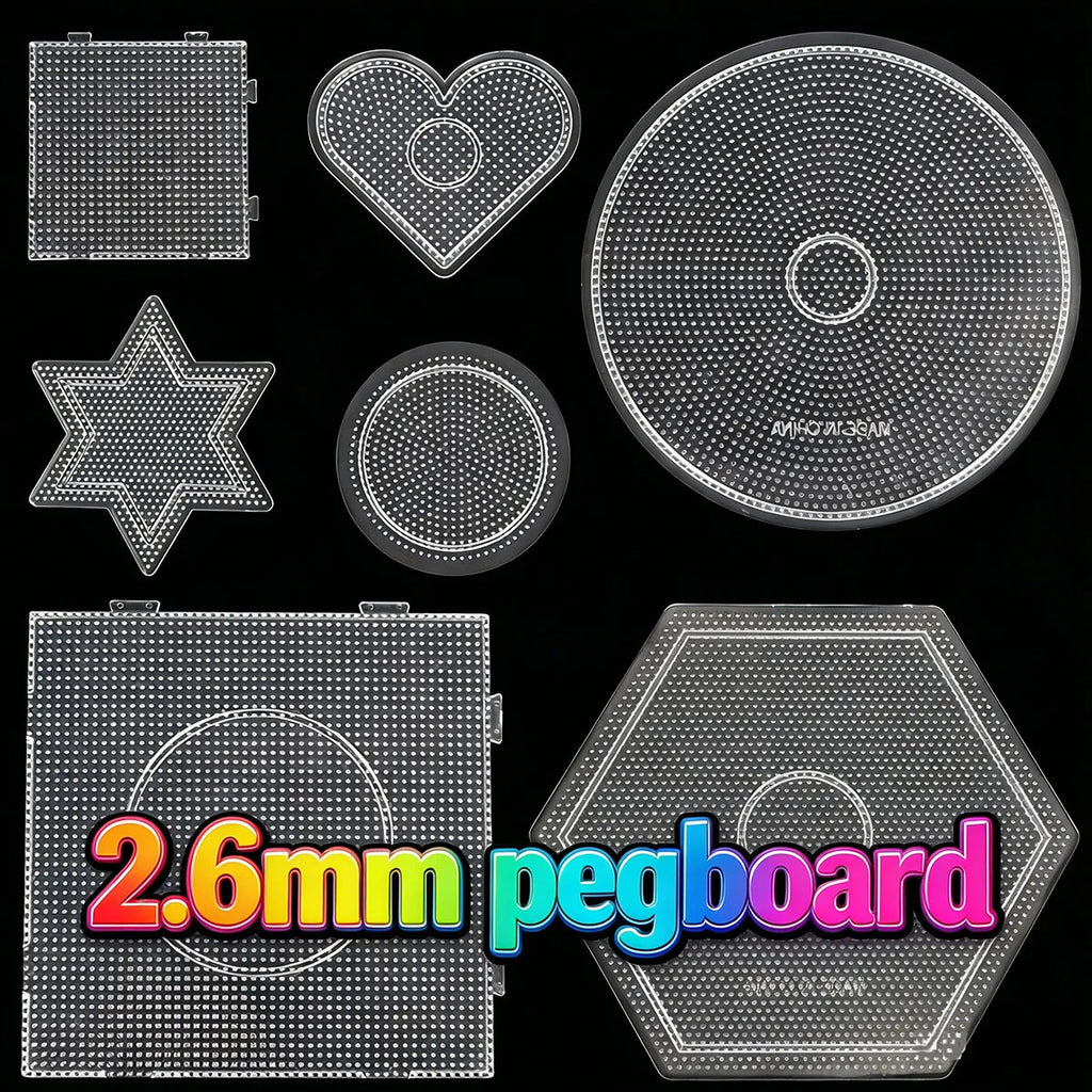 2.6mm Perler Beads Square Pegboard Puzzle Educational DIY Toys for Kids
