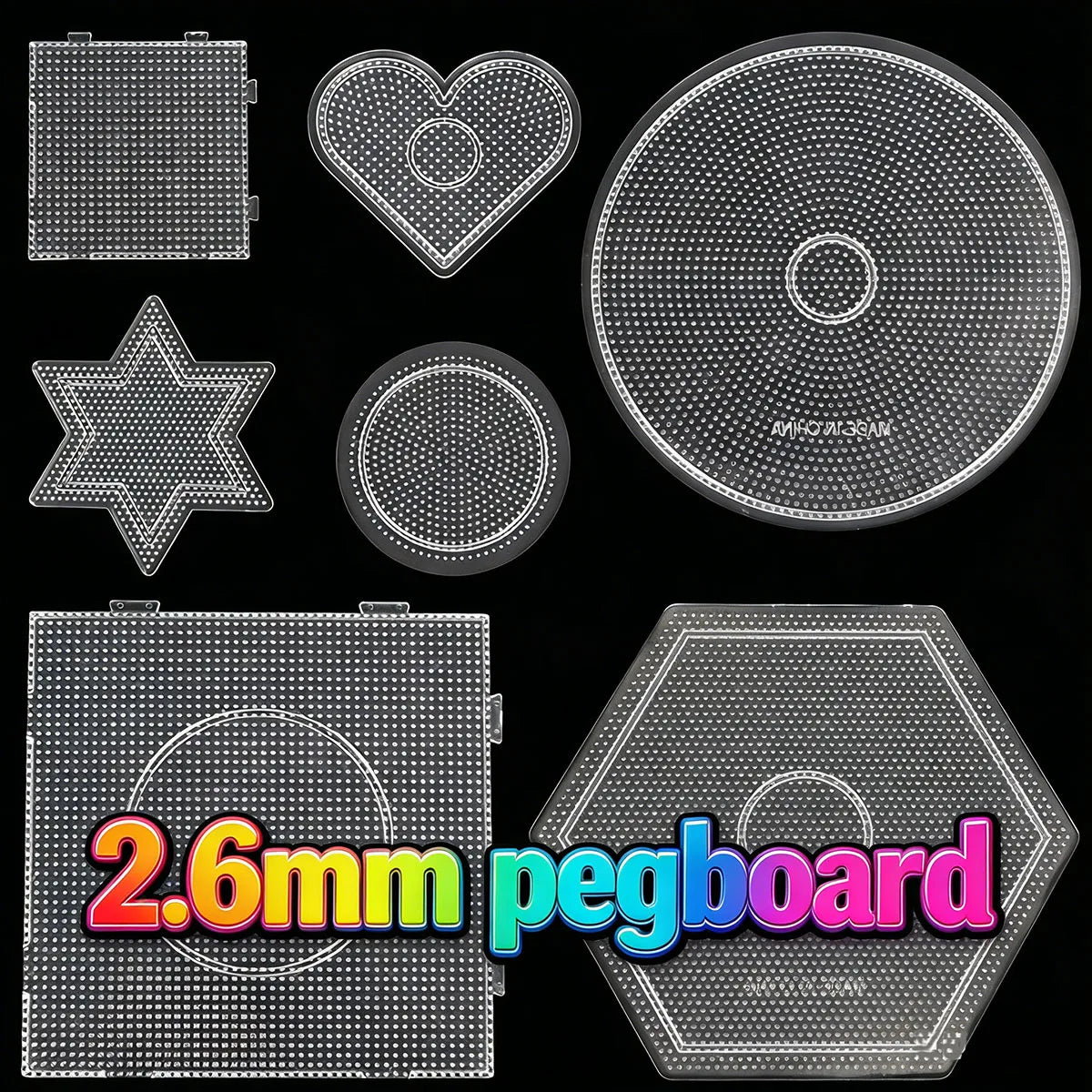 2.6mm Perler Beads Square Pegboard Puzzle Educational DIY Toys for Kids