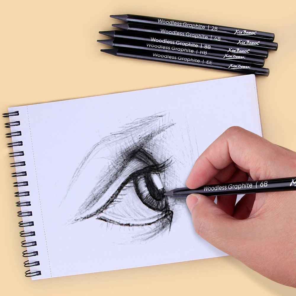 CowLost | wood-free-graphite-sketching-carbon-pencil-set |3
