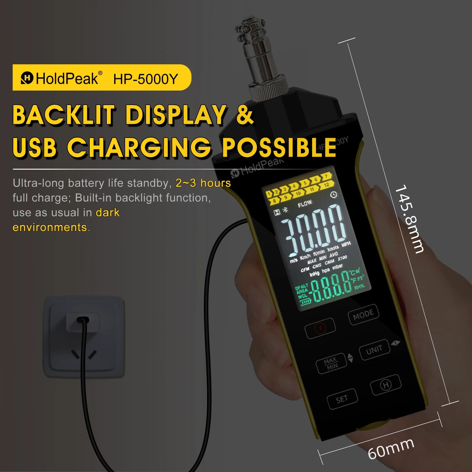 CowLost | fencing-barriers-btmeter-thermal-wind-speed-meter-with-telescopic-hotwire-sensor |6