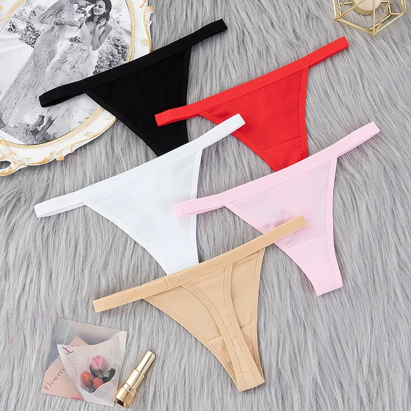 CowLost | wsfsljwdw-sexy-women-cotton-g-string-thongs-low-waist-seamless-panties |2