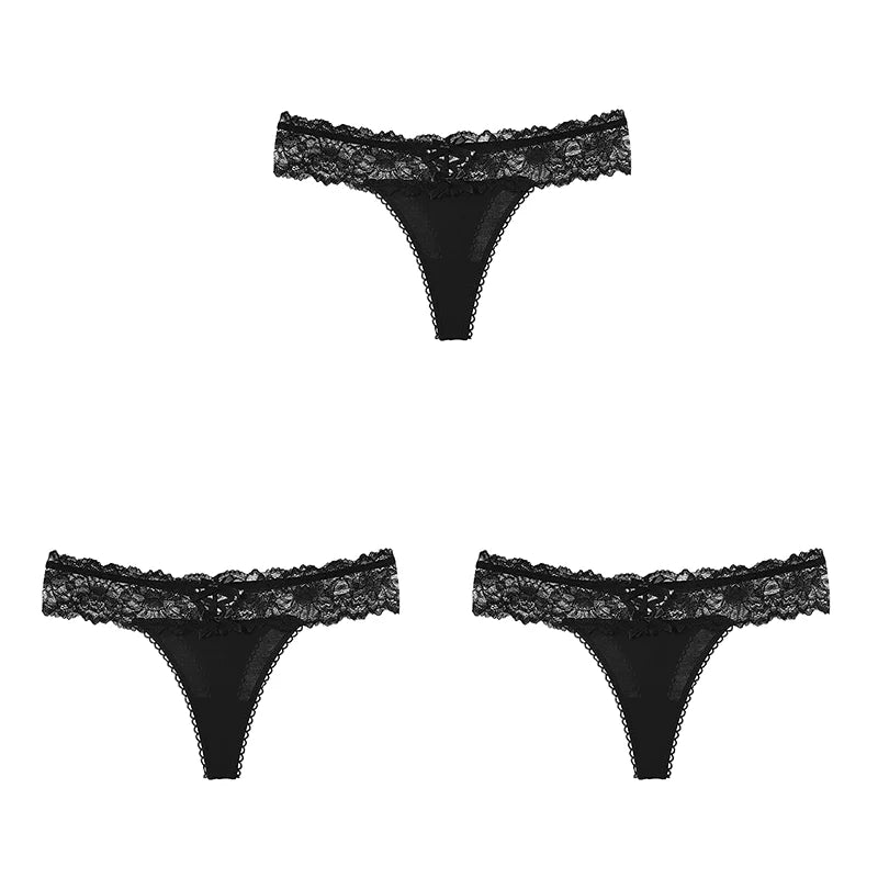 CowLost | womens-bow-lace-panties-french-style-sexy-lace-hollow-underwear |17