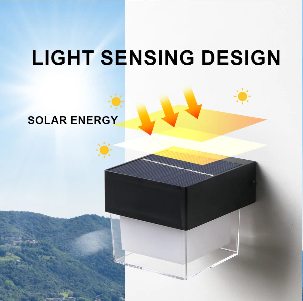 CowLost | seediq-solar-outdoor-wall-light-ip65-waterproof-led-facade-wall-lamp-4w-wireless-street-porch-garden-lighting |8