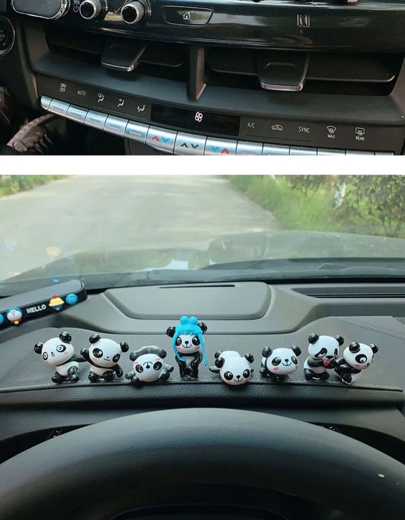 CowLost | product_id-8pcs-mini-giant-panda-car-dashboard-ornaments-navigator-screen-decorations-gift-set |12