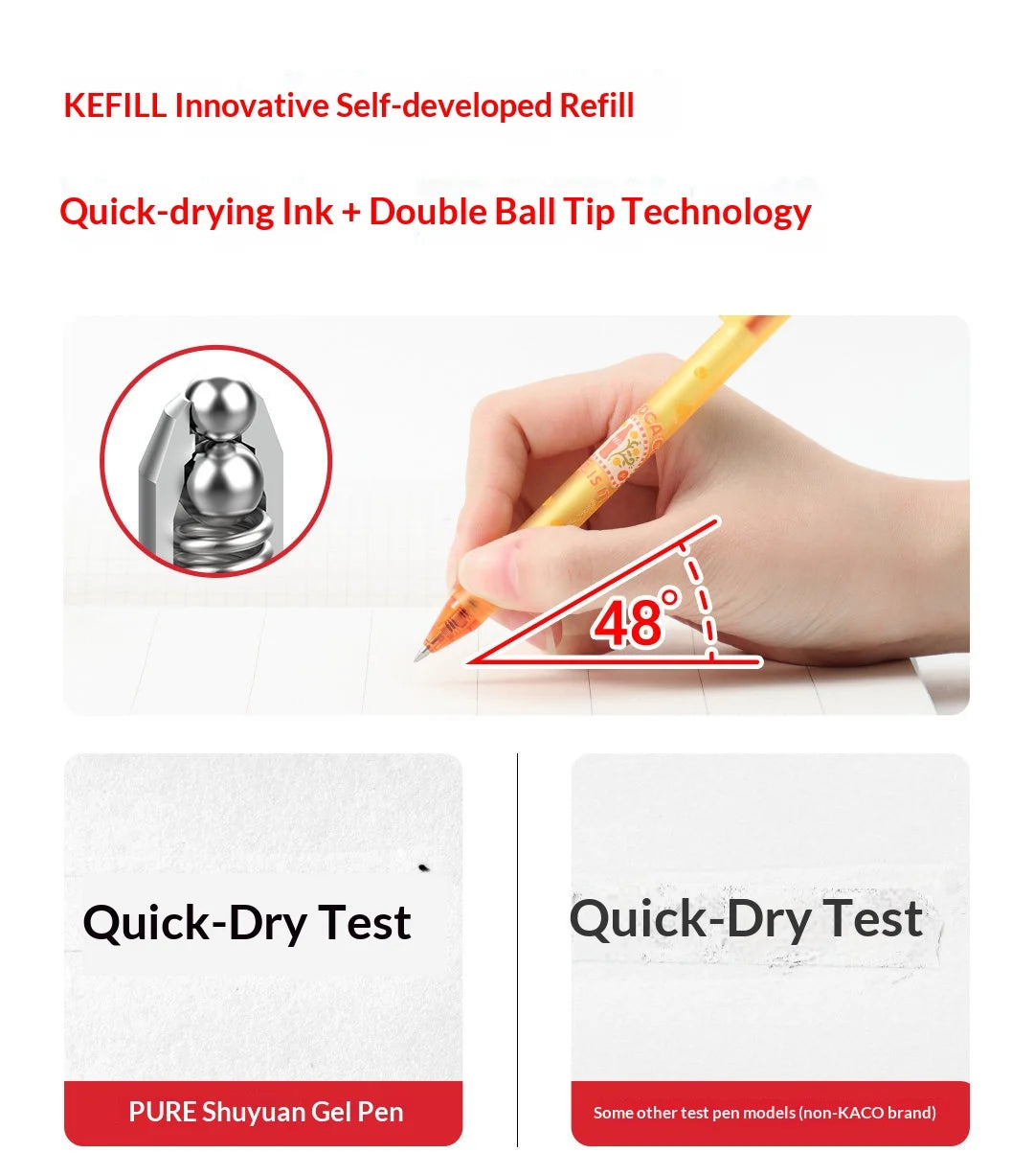 CowLost | product_id-5pcs-kaco-coca-cola-co-branded-gel-pens-0-5mm-quick-dry-ink-ergonomic-grip |11