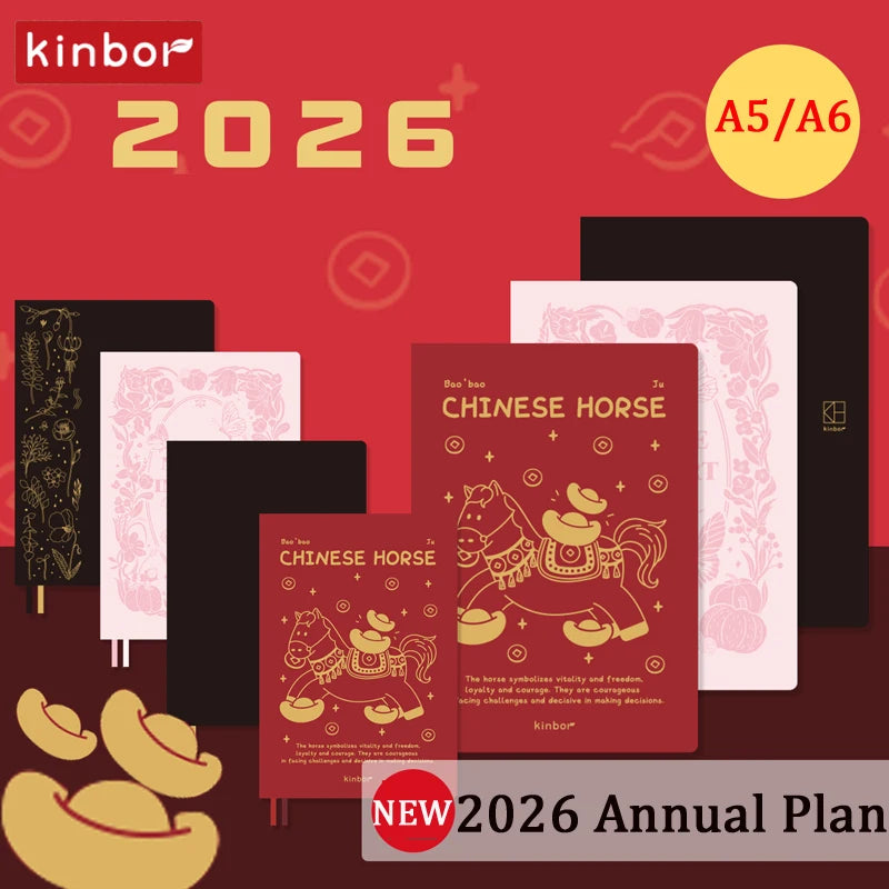 CowLost | product_id-kinbor-2026-year-of-the-horse-planner-a5-a6-daily-page-a-day-organizer-with-to-do-list-52g-tomoe-river-paper |5