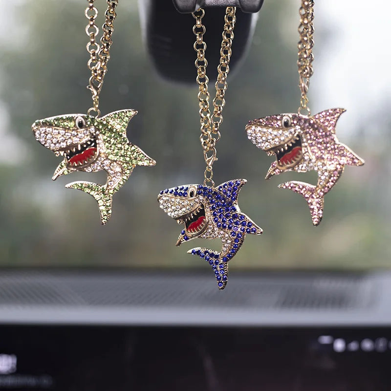 CowLost | product_id-alloy-shark-metal-car-rearview-mirror-pendant-hanging-ornament |1