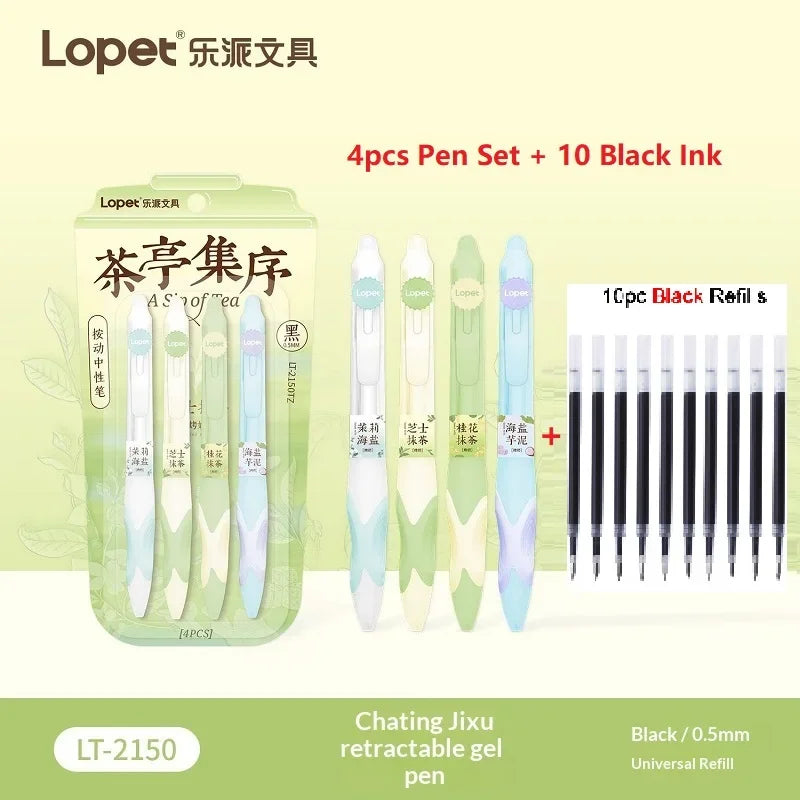 CowLost | product_id-4pcs-lopet-0-5mm-thermo-erasable-gel-pens-black-blue-ink-retractable-for-school-office |25