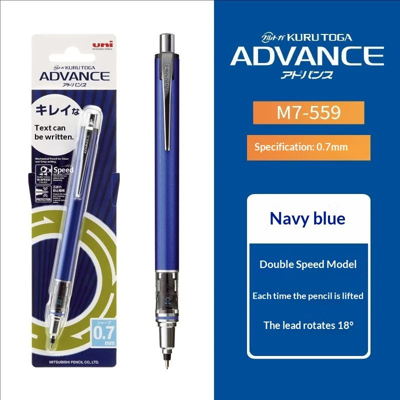 CowLost | product_id-uni-kuru-toga-advance-black-tech-mechanical-pencil-0-5mm-double-speed-auto-rotation-anti-break-lead |34