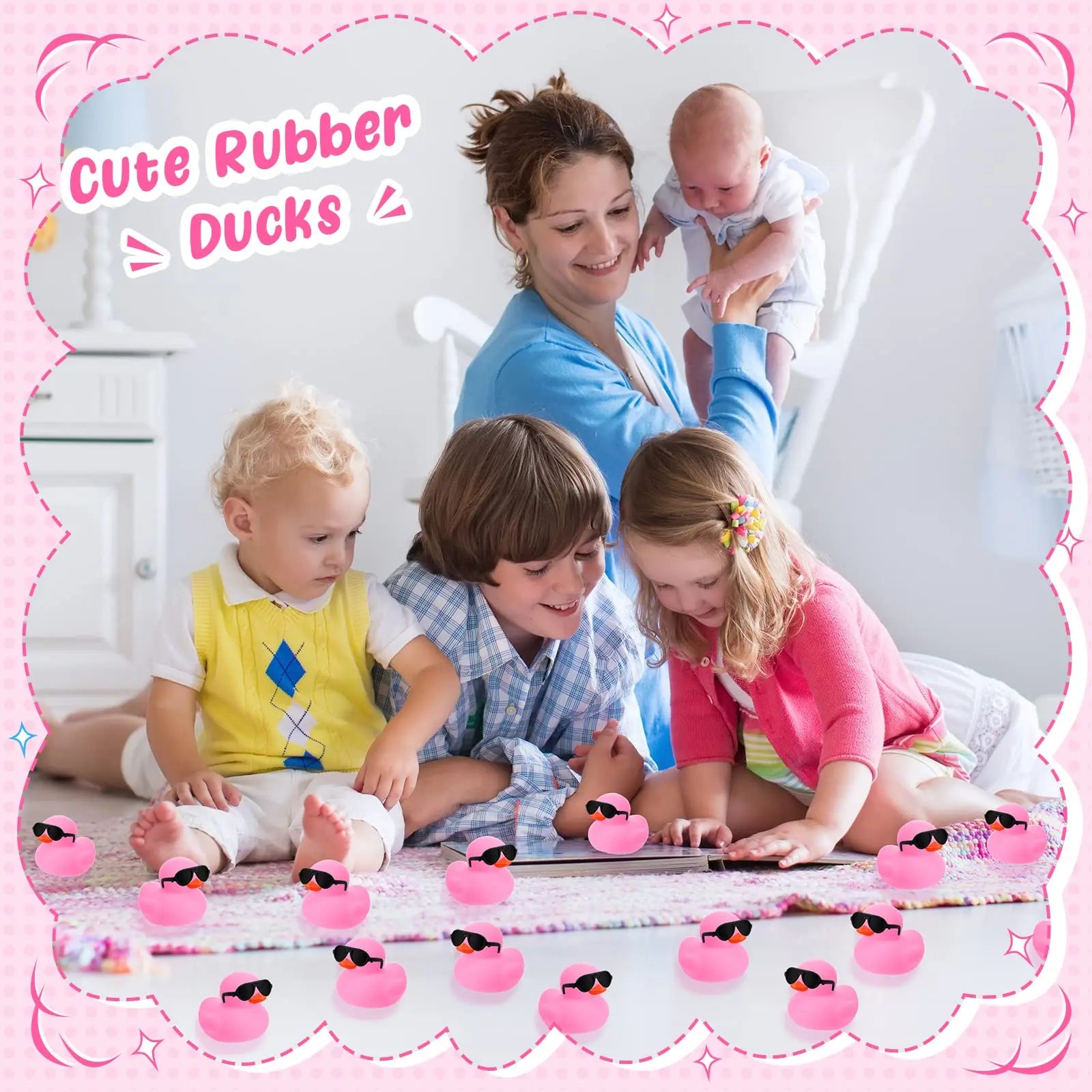 CowLost | product_id-6-12-24pcs-mini-rubber-duck-bath-toys-squeak-and-float-for-toddlers |6