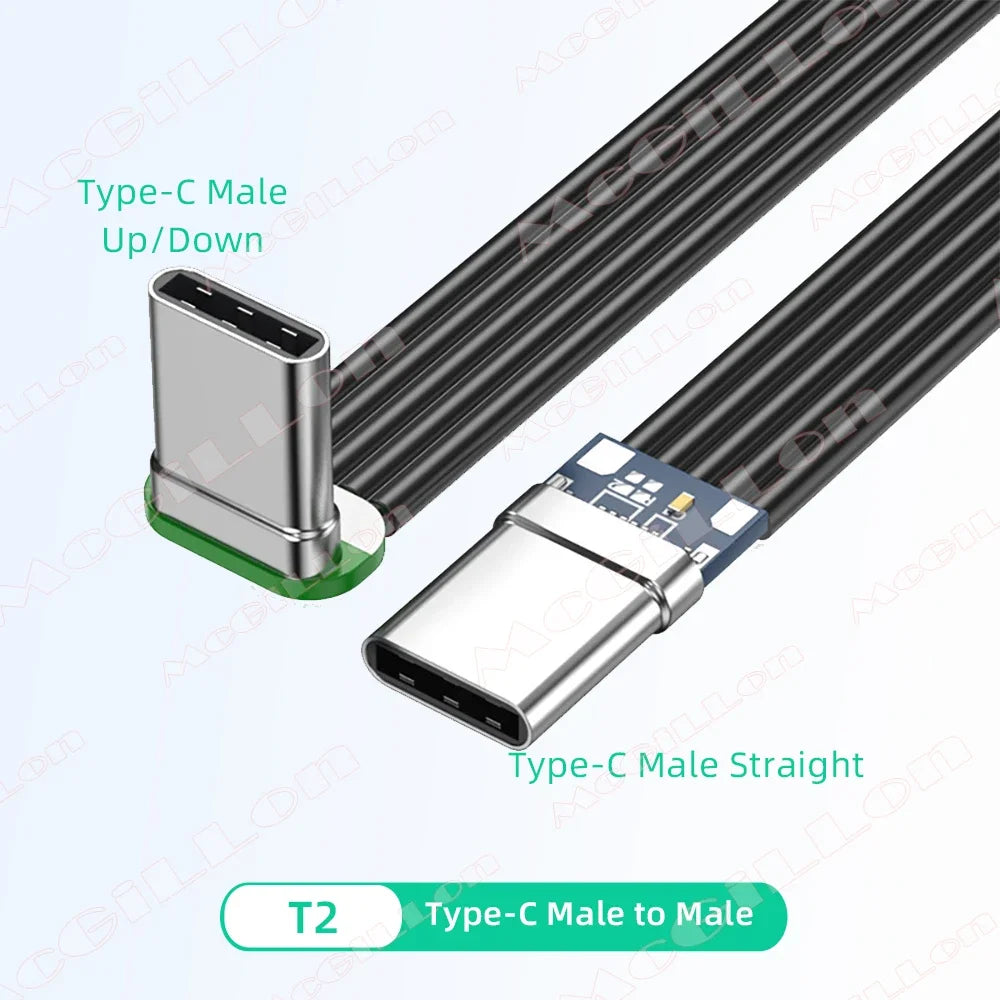 CowLost | product_id-60w-type-c-to-usb-c-flat-silicone-charging-cable-with-angled-connectors-fast-sync |14