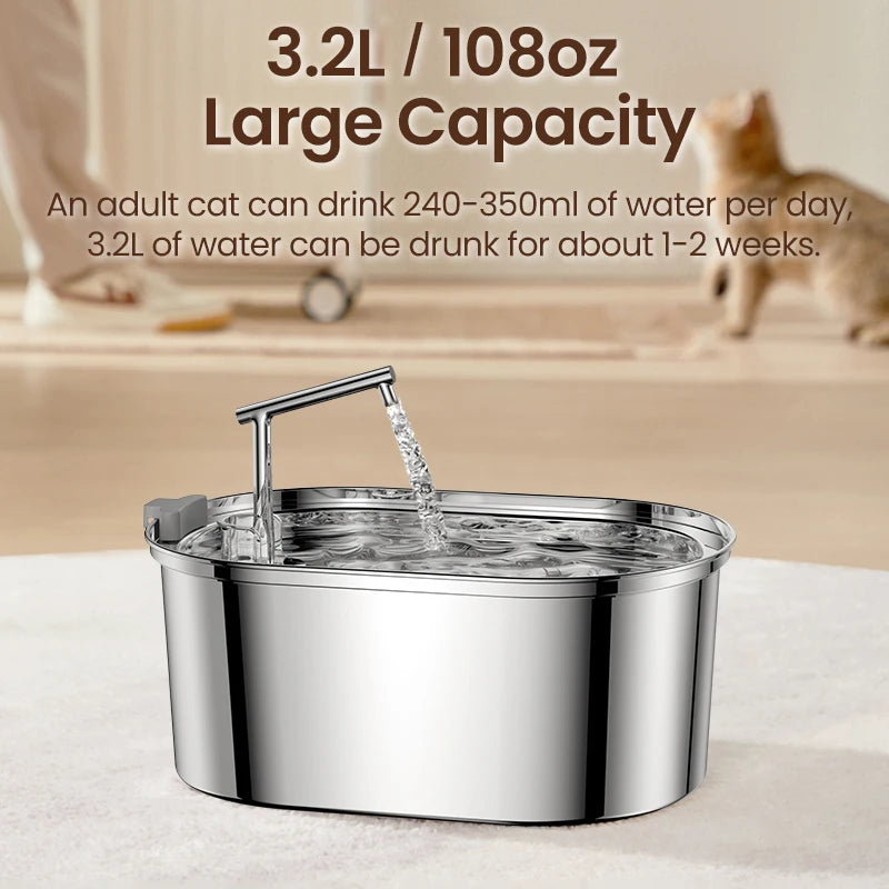 CowLost | cat-food-rojeco-stainless-steel-automatic-cat-water-fountain-with-filter |2