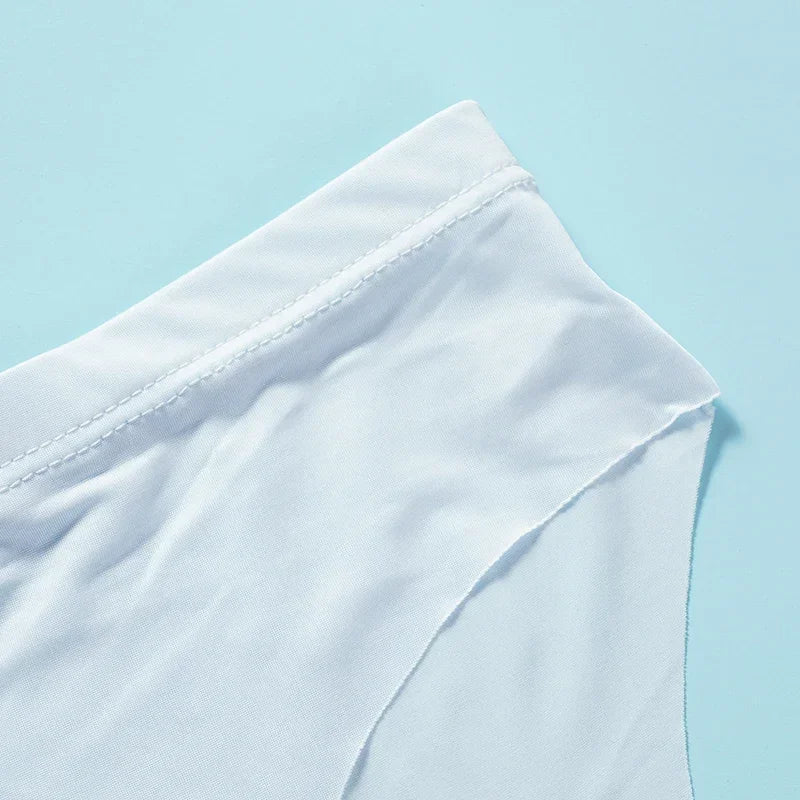 CowLost | 5-pairs-lot-mens-ice-silk-seamless-briefs-summer-transparent-quick-drying-underwear |6