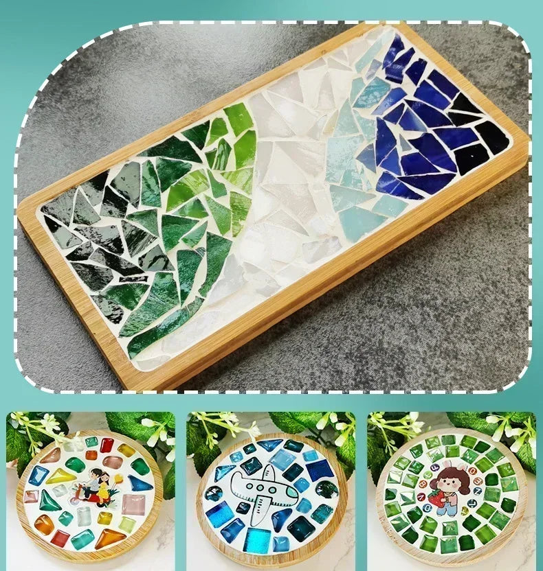 CowLost | product_id-handmade-diy-mosaic-bamboo-cup-mat-coaster-heart-square-parent-child-educational-toy |11