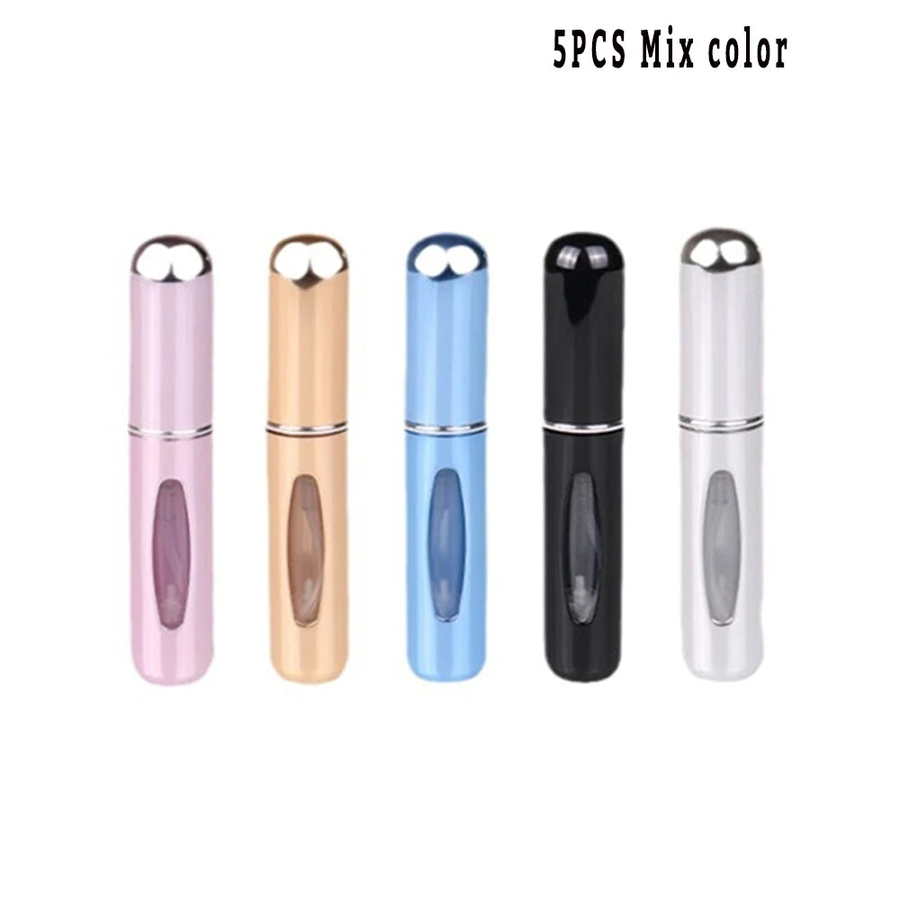 1/5Pcs Travel Perfume Bottle Portable Mini Atomizer Spray Refill Bottle Storage