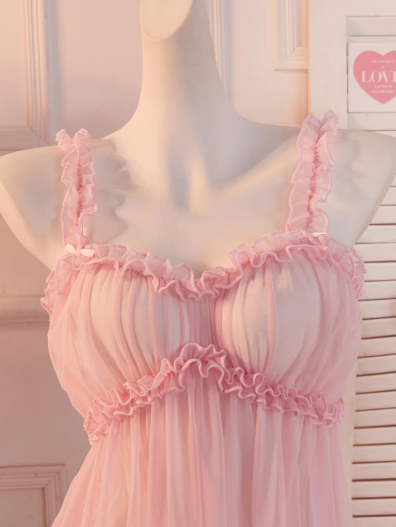 CowLost | pink-sexy-lingerie-sweet-intimate-dress-women-lace |5
