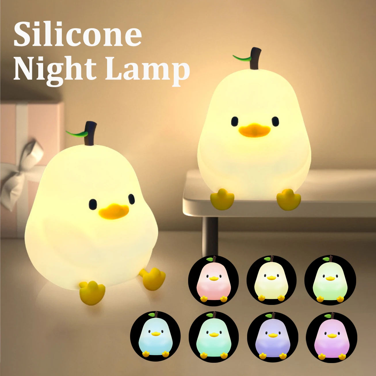 CowLost | product_id-pear-shaped-touch-controlled-7-color-dimmable-usb-rechargeable-silicone-night-light |1