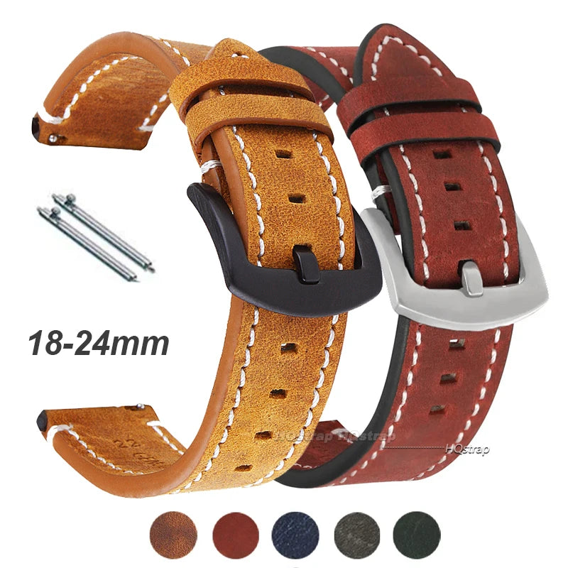 CowLost | product_id-retro-genuine-calf-leather-quick-release-watch-strap-18-24mm-for-seiko-rolex |8