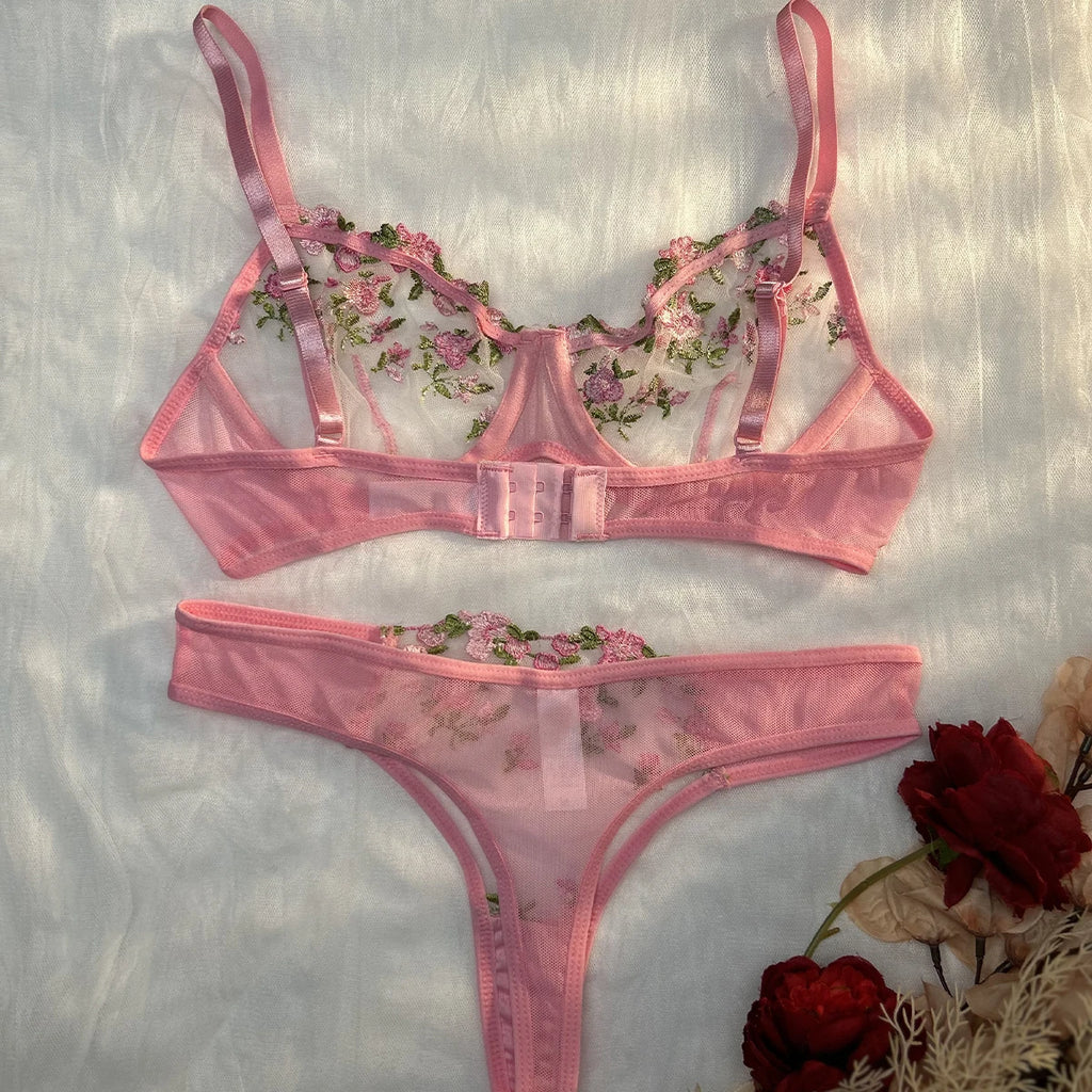 CowLost | sexy-lingerie-fancy-lace-eroticÑƒ-set-woman-2-pieces-transparent |11
