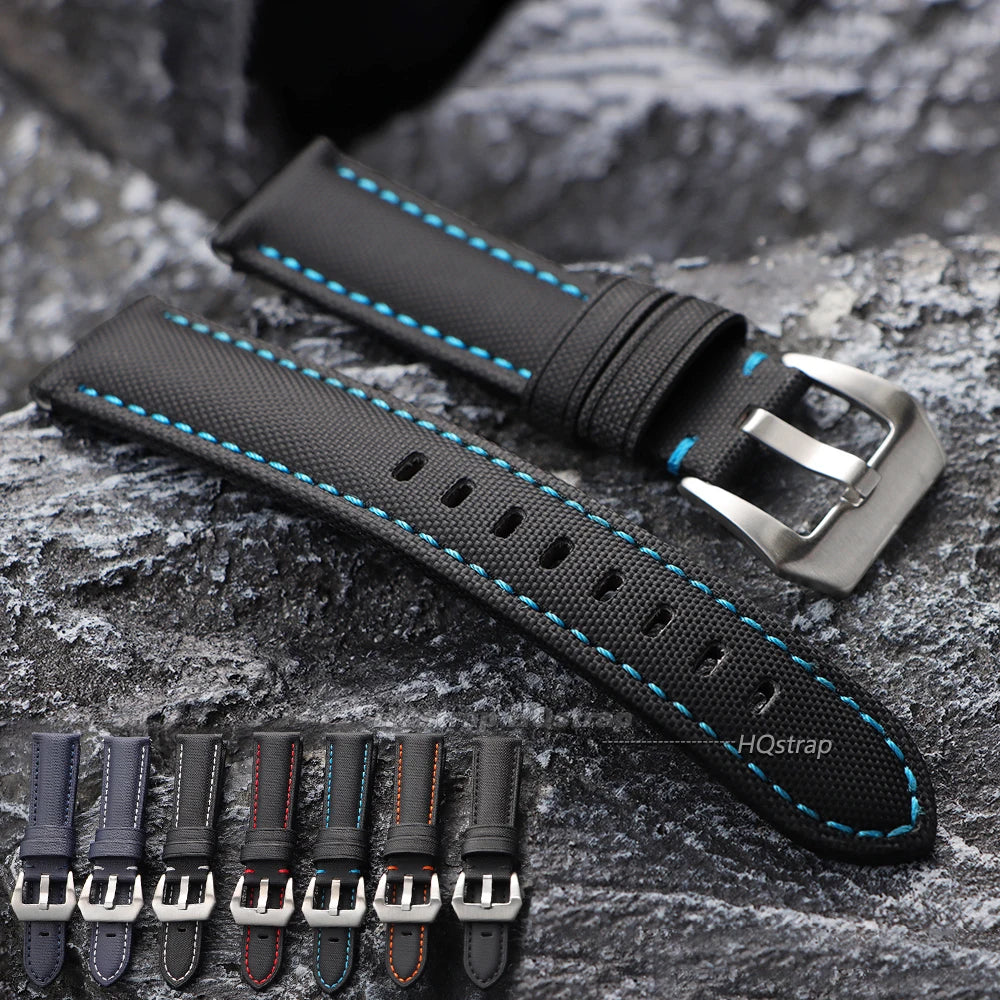 CowLost | bracelets-product_id-premium-sailcloth-canvas-nylon-leather-watch-strap-for-panerai-seiko-20-26mm-men |7