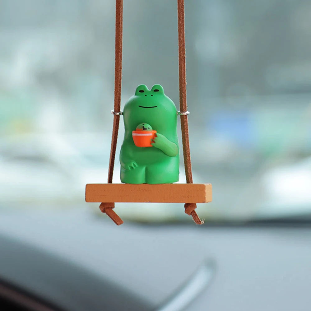 CowLost | gin-product_id-swinging-frog-rearview-mirror-car-pendant-charm |9